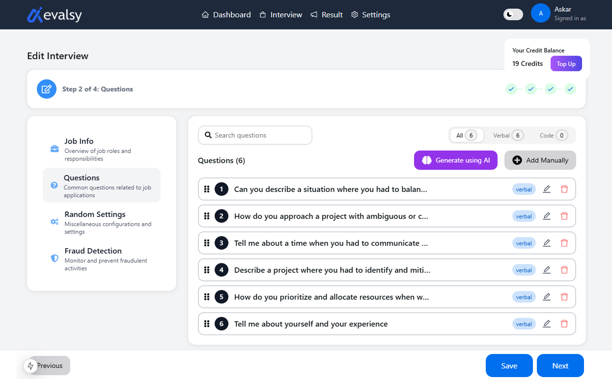 Create Interview